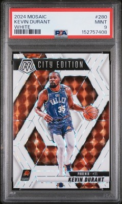 2024 PANINI MOSAIC WHITE #280 KEVIN DURANT 22/25 PSA 9