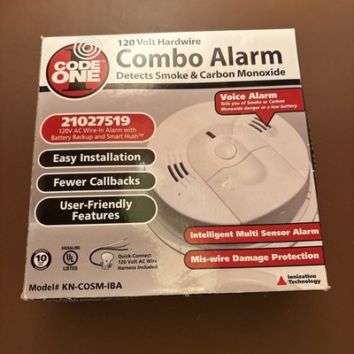 Kidde Code One KN-COSM-IBA Hardwired Combination Smoke & Carbon Monoxide Alarm
