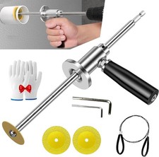 Precision PVC Cutter Tool Set - 7-Inch Adjustable Depth & Diamond Grit Wheel