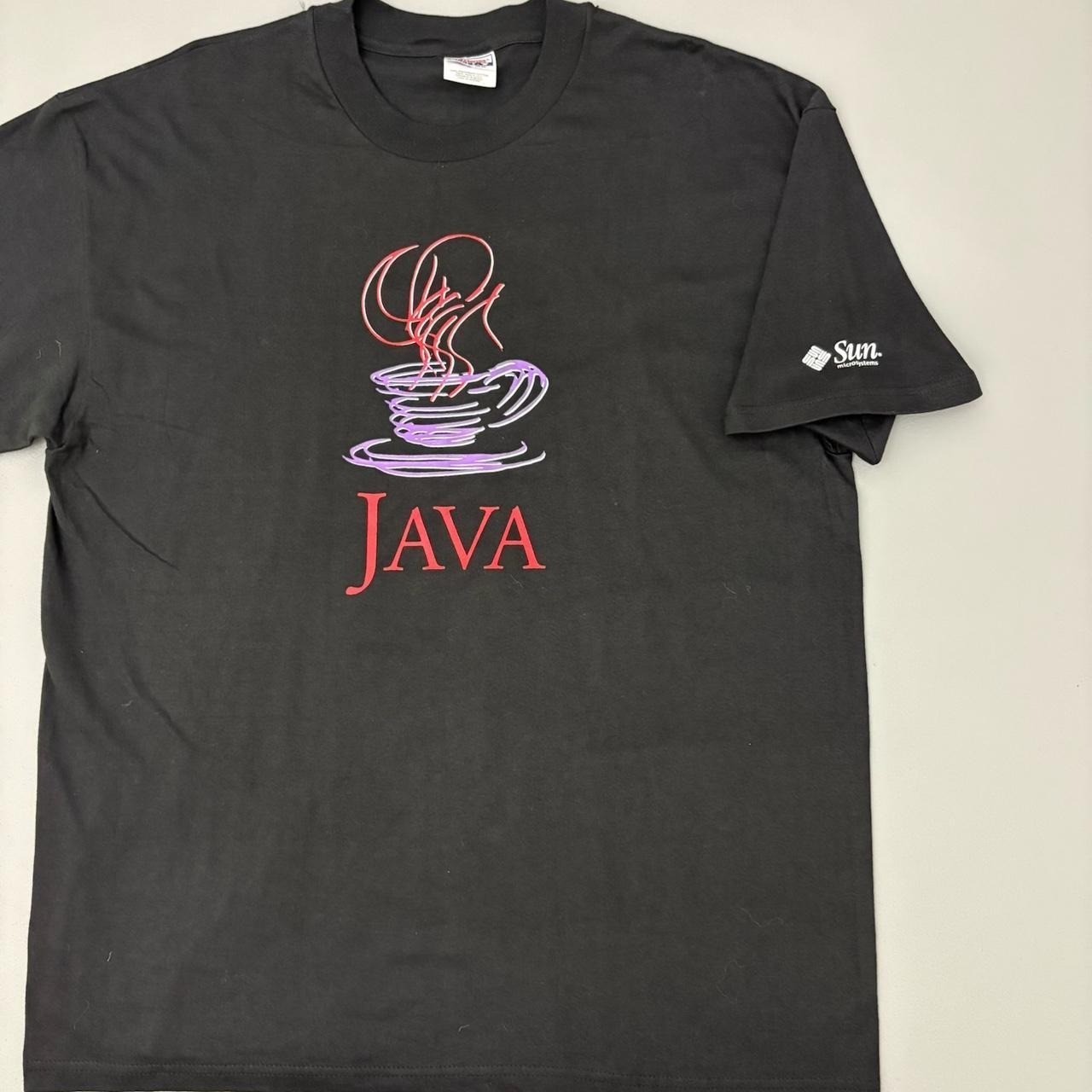Vintage 90s Java Shirt Technology Script Computer… - image 2