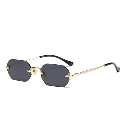 Gafas de sol vintage de polígono sin montura para mujeres hombres marca de lujo diseñador populares - Imagen 11 de 16