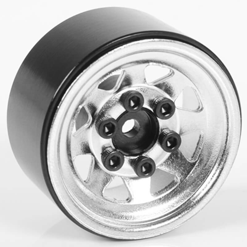 RC4WD Stamped Steel 1.0"" Stock Beadlock Wheels (Silver)