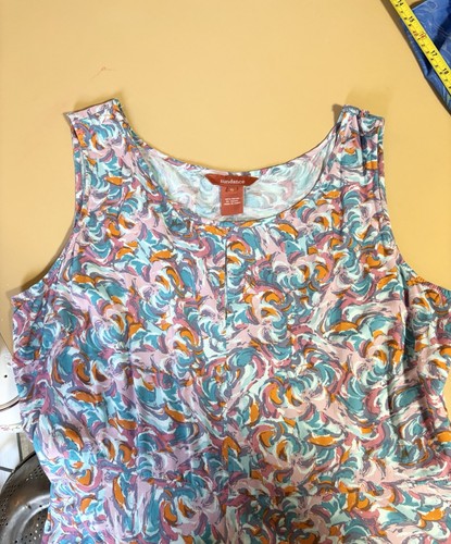 Sundance rayon multicolor sundress with handkerchief hem size 16 - Picture 5 of 8