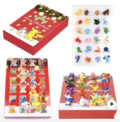 Pokémon Christmas Advent Calendar 24 Days Mystery Toy Behind Each Window New - Picture 2 of 3