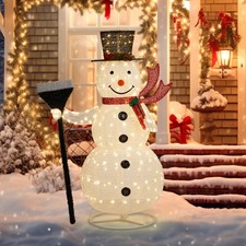 5 FT Lighted Pop-Up Snowman Outdoor Christmas Decoration with 200 LED Lights