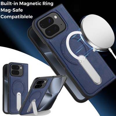 For Google Pixel 10 Pro Fold /9 Pro Fold Leather Magnetic Case Kickstand Cover