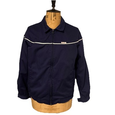Vintage 70er Jahre Tommy Nutter dunkelblau Baumwolle Coach s Jacke Large