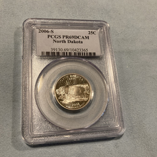 2006-S SILVER 25C NORTH DAKOTA STATEHOOD QUARTER PCGS PR69DCAM