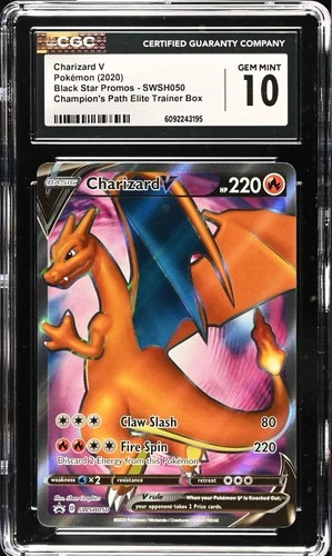 CGC 10 GEM MINT Charizard V SWSH050 Holo Champions Path ETB Star Promo Pokemon