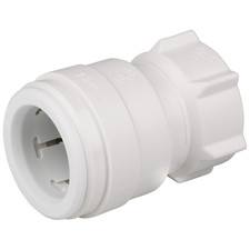 John Guest Speedfit Push Fit Tap Connector 15mm BSP Plumbing Fitting 1/2" White