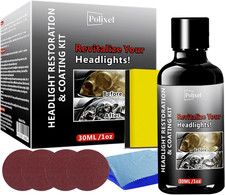 Car Headlight Restoration Kit, Instant Headlamp Restorer with Clarity Coating Fl