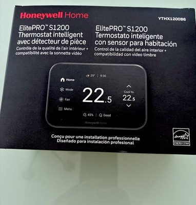 Honeywell Home THX1200B6 ElitePRO S1200 Smart Thermostat - Black