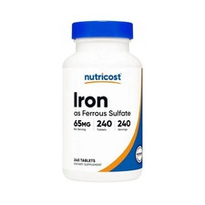Iron Ferrous Sulfate Tablets 240 Count 65 Mg
