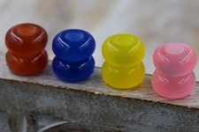 Large Hole Resin Rondelle Beads   European Style , 20pc