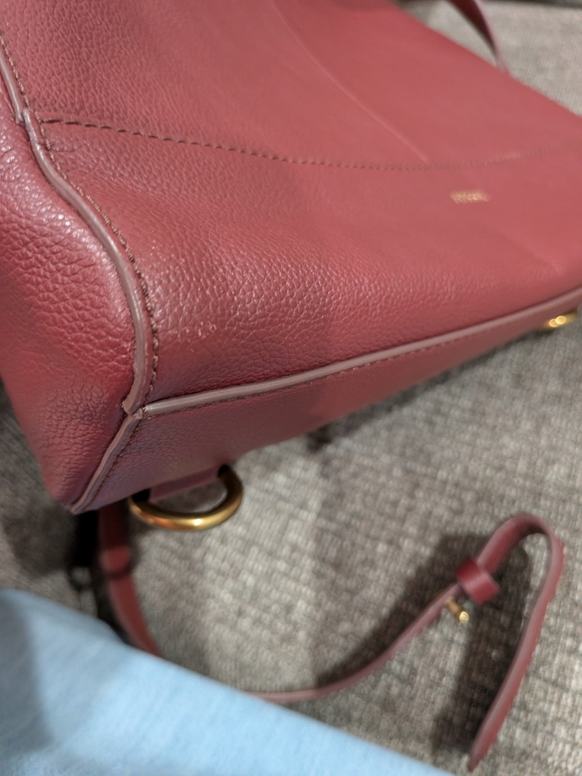 Fossil Convertable Backpack Purse Dark Red Leathe… - image 5