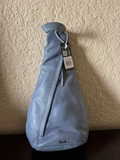 The Sak Geo Sling Backpack in Leather, Convertible Design, Maritime Medium