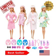 Deluxe 27-Pcs Doll Pajama & Bathrobe Set - Handmade Fashion for 11.5" Dolls