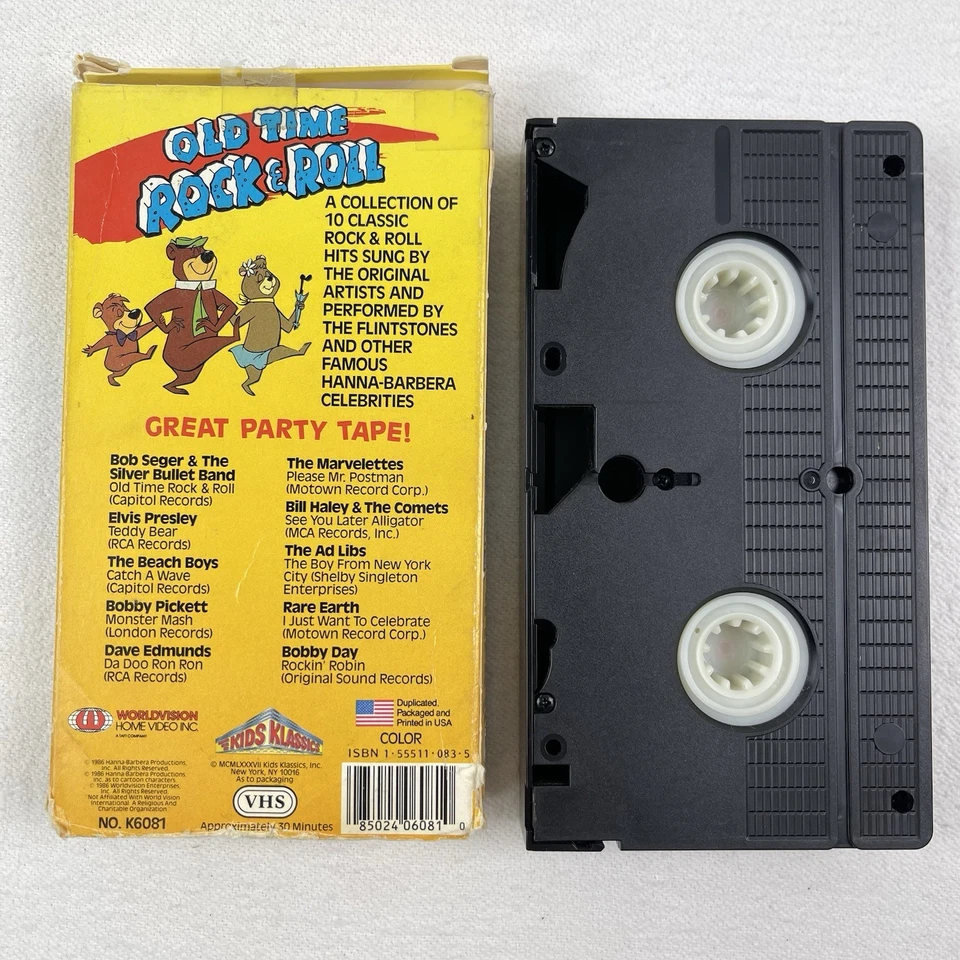 Hanna-Barbera Old Time Rock & Roll Flintstones Elvis VHS 1986 - Image 2 of 2