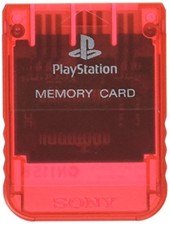 Sony OEM Memory Card Crimson Red For PlayStation 1 PS1 Expansion 5E