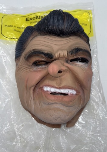 Vintage 1980er Ronald Reagan Erwachsene Halloween Latex Maske Made In Germany - Bild 4 von 5