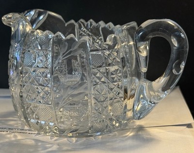 Vintage/Antique American Brilliant Cut Glass creamer - unknown pattern