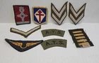 Vintage WW2 & Post War French & British Military Cloth Insignia / Patch Lot
