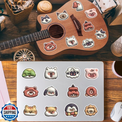50 Pcs Animal Stickers Water Bottle Stickers for Kids Classroom Cute Stickers - Picture 4 of 5
