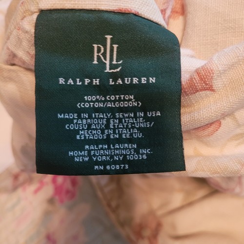 Vintage Ralph Lauren Grosvenor Twin Set Duvet Bed Skirt 2 Shams Made In Italy - Picture 5 of 18