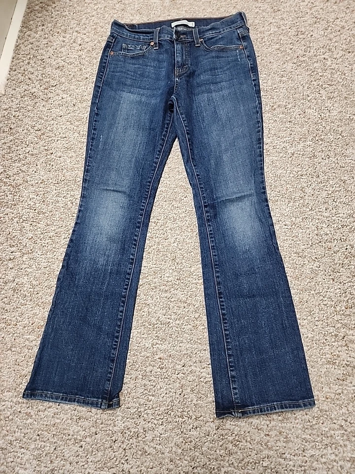 Jeans Levi's 515 para mujer 4 M corte bota solapa bolsillo lavado oscuro azul 30x32 Foto 4 de 4