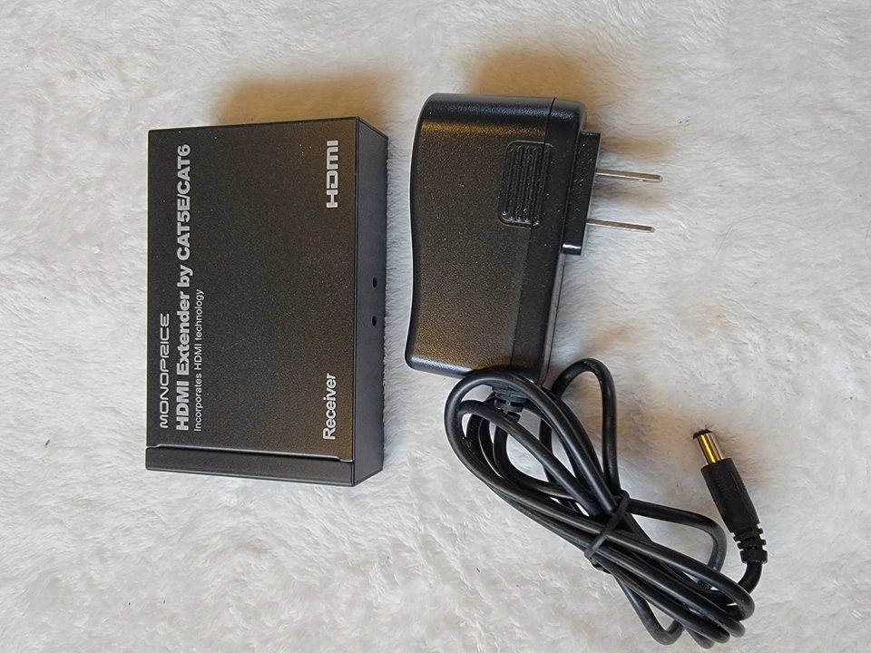 Monoprice HDMI Extender Receiver Cat5e/Cat6 Ethernet w/ Power Adapter - Image 2 of 4