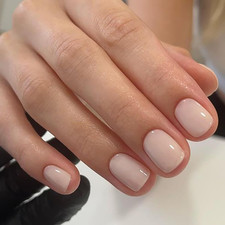 24Pcs Press on Nails Short Square Fake Nails Milk White Nails Press Ons Acrylic