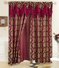 Jacquard Window Curtains for Living Room and Bedroom 54 W x 84 L Inches - 2 P...