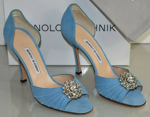NEW Manolo Blahnik SEDARABY 105 Blue 