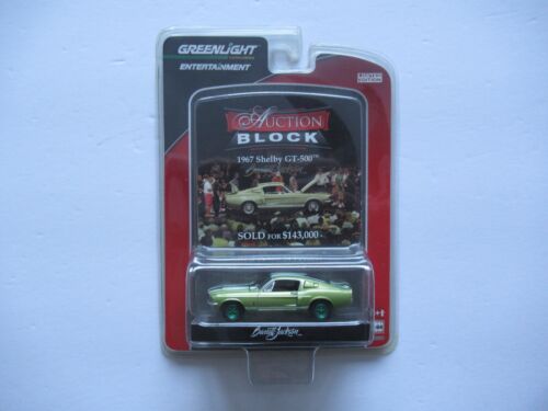 GREENLIGHT AUCTION BLOCK 1967 MUSTANG SHELBY GT-500 GREEN MACHINE CHASE CAR NIP