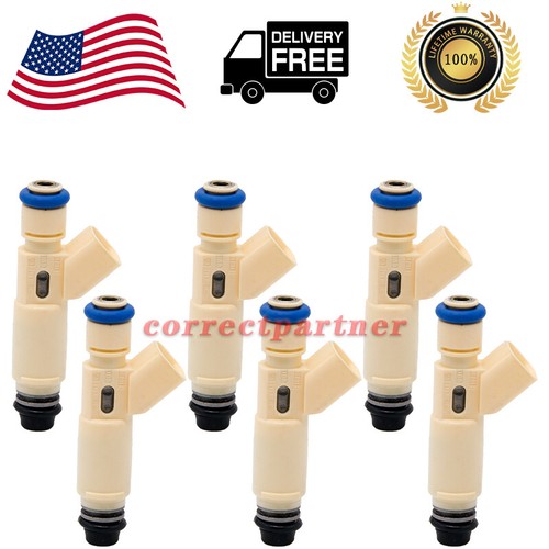 1 Set of 6 Fuel Injectors Fits for 2001-2002-2003-2004 Mazda Tribute 3.0L V6 - Picture 4 of 14