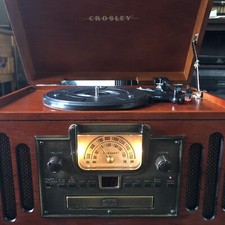 Crosley CR74 Music Entertainment Center Turntable/CD/AM-FM/Cassette Record used
