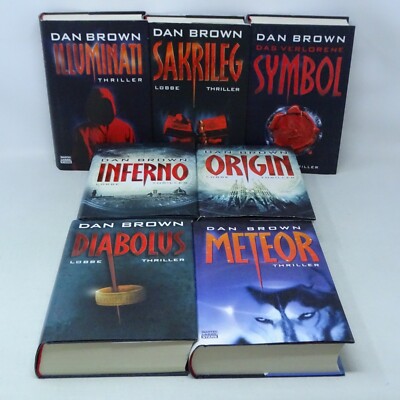 DAN BROWN Inferno Das verlorene Symbol Sakrileg Illuminati Origin  7x Buch GEB