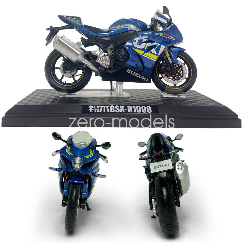 1:12 Scale Suzuki GSX-R1000 Motorcycle Blue Model Diecast