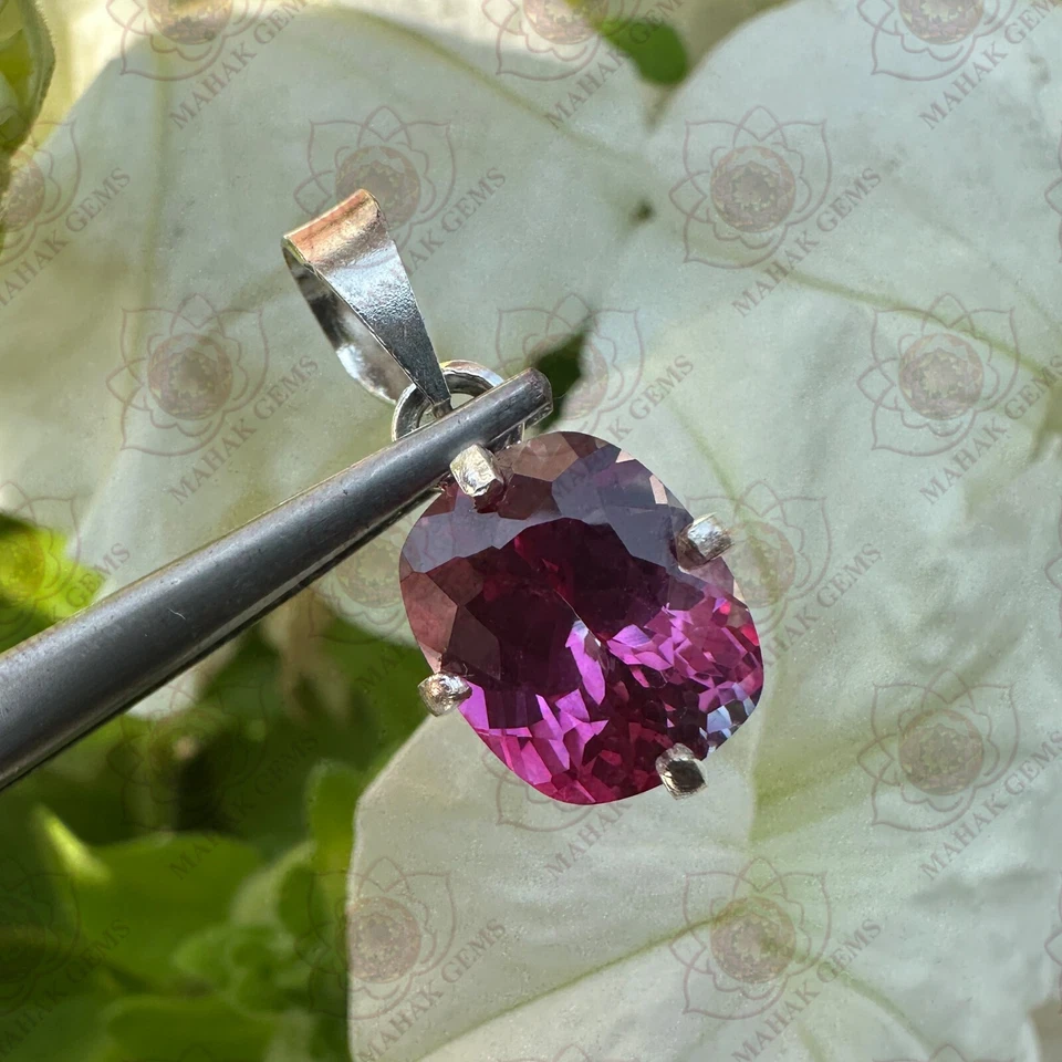 Colgante de zafiro Pit-Ambari bicolor de 10,30 quilates - gema natural certificada plata 925 Foto 2 de 4