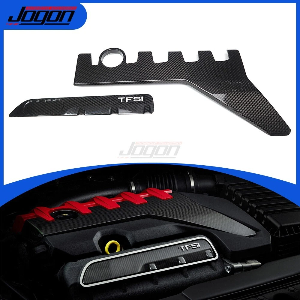 Dry Carbon Fiber For Audi RS3 S3 RSQ3 TTRS 2.5T 2019-2024 Engine Hood Cover Trim - Picture 1 of 15