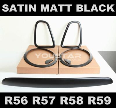 MATT SATIN BLACK Exterior Kit for MINI Cooper S 2006-13 R56 R57 R58 R59