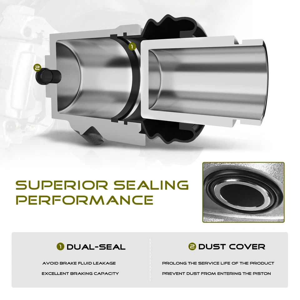 Pinza de freno de disco delantera derecha y derecha sin soporte para Dodge M300 M350 R300 RM300 73-74 Foto 3 de 4