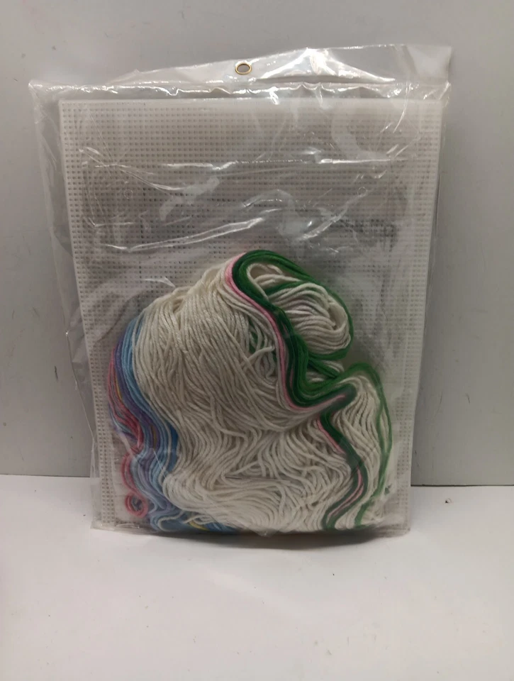 New Vintage 1993 Bucilla Plastic Canvas Kit Vintage Floral Pitcher 10" - Image 3 of 3