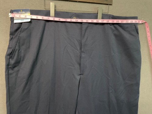 Stafford Stretch Gabardine Pants 50x32 Navy Big & Tall Dress Wool Blend NWT - Picture 3 of 7