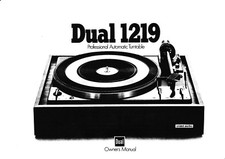 Manuale di istruzioni Operating Instructions per Dual 1219 