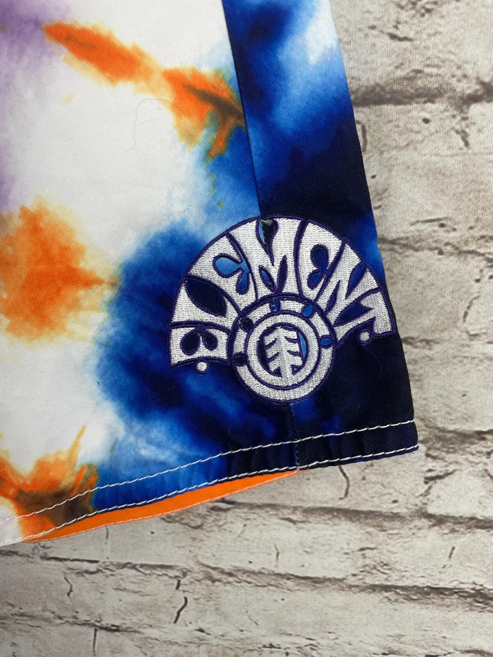 VTG Y2K Element Water Surf Skate Tie Dye Board Shorts - Size 29 - Image 4 of 4