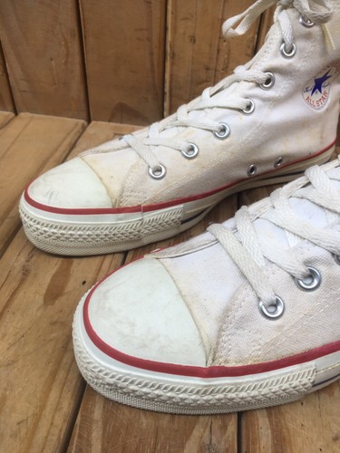 VTG 🔥🔥Rare Chuck Taylor All Star Converse white Made In USA 6.5 uk 5.5 - Picture 2 of 20