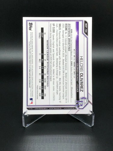 Helcris Olivarez 1. Bowman Prospect #BCP-154 2021 Bowma Chrom Colorado Rookies - Bild 2 von 2