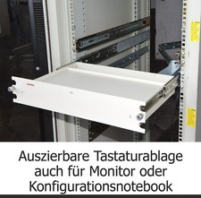 Server cabinet shelf  extendable rails cable management keyboard monitor mm
