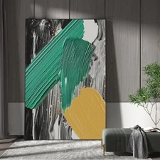 Custom Living Room 3D Handmade Oil Painting Modern Simple Abstract Art Wall